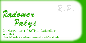 radomer palyi business card